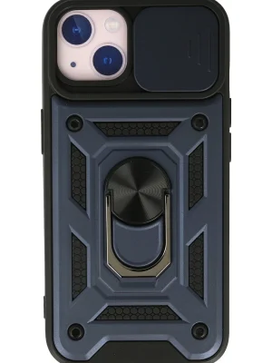 Newface iPhone 15 Kılıf Pars Lens Yüzüklü Silikon - Lacivert