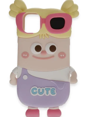 Newface iPhone 15 Kılıf Poky Karakter Silikon Kapak - Desen 8