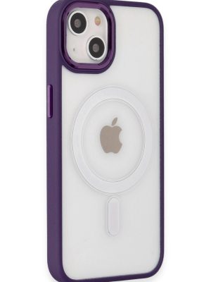 Newface iPhone 15 Kılıf Room Magneticsafe Silikon - Derin Mor