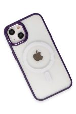 Newface iPhone 15 Kılıf Room Magneticsafe Silikon - Derin Mor - Görsel 3