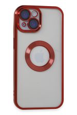 Newface iPhone 15 Kılıf Slot Silikon - Kırmızı