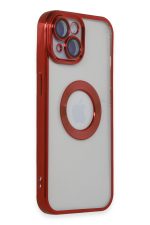 Newface iPhone 15 Kılıf Slot Silikon - Kırmızı - Görsel 2