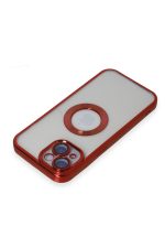 Newface iPhone 15 Kılıf Slot Silikon - Kırmızı - Görsel 3