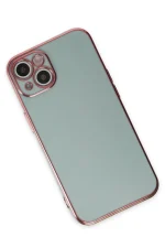 Newface iPhone 15 Kılıf Volet Silikon - Açık Yeşil - Görsel 2