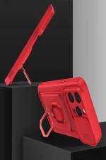 Newface iPhone 15 Kılıf Zuma Kartvizitli Yüzüklü Silikon - Lila - Görsel 4