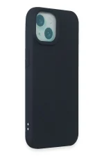 Newface iPhone 15 Plus Kılıf Nano içi Kadife Silikon - Lacivert - Görsel 2