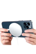 Newface iPhone 15 Plus Kılıf Pc Real Magsafe Kapak - Şeffaf - Görsel 4