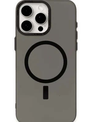 Newface iPhone 15 Pro Kılıf Anka PC Magneticsafe Sert Metal Kapak - Siyah