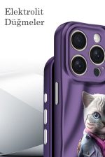 Newface iPhone 15 Pro Kılıf Crew Desenli Kapak - Çiçek - Görsel 3