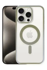 Newface iPhone 15 Pro Kılıf Erozi Magsafe Kapak - Gri