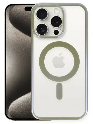 Newface iPhone 15 Pro Kılıf Erozi Magsafe Kapak - Gri