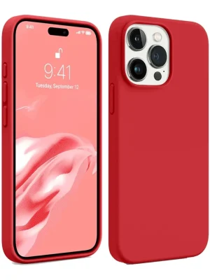 Newface iPhone 15 Pro Kılıf First Silikon - Kırmızı