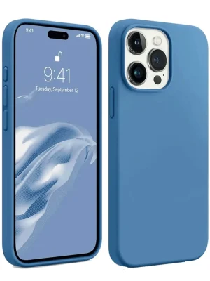 Newface iPhone 15 Pro Kılıf First Silikon - Mavi