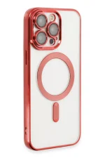Newface iPhone 15 Pro Kılıf Kross Magneticsafe Kapak - Kırmızı - Görsel 2