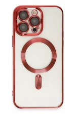 Newface iPhone 15 Pro Kılıf Kross Magneticsafe Kapak - Kırmızı