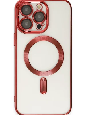 Newface iPhone 15 Pro Kılıf Kross Magneticsafe Kapak - Kırmızı