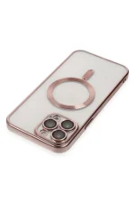 Newface iPhone 15 Pro Kılıf Kross Magneticsafe Kapak - Rose - Görsel 4
