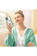 Newface iPhone 15 Pro Kılıf Kross Magneticsafe Kapak - Siyah - Görsel 4