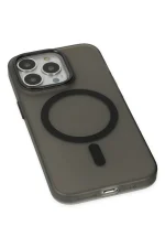 Newface iPhone 15 Pro Kılıf Lodos Magneticsafe Mat Kapak - Siyah - Görsel 4