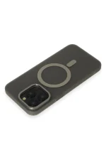 Newface iPhone 15 Pro Kılıf Lodos Magneticsafe Mat Kapak - Titan Gri - Görsel 3