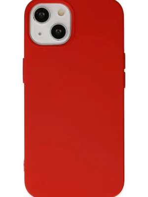 Newface iPhone 15 Pro Kılıf Nano içi Kadife Silikon - Kırmızı