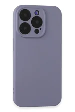 Newface iPhone 15 Pro Kılıf Nano içi Kadife Silikon - Lila