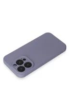 Newface iPhone 15 Pro Kılıf Nano içi Kadife Silikon - Lila - Görsel 3