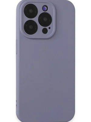 Newface iPhone 15 Pro Kılıf Nano içi Kadife Silikon - Lila