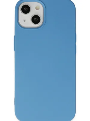 Newface iPhone 15 Pro Kılıf Nano içi Kadife Silikon - Mavi