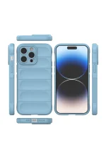 Newface iPhone 15 Pro Kılıf Optimum Silikon - Sky Blue - Görsel 2