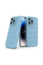 Newface iPhone 15 Pro Kılıf Optimum Silikon - Sky Blue - Görsel 3