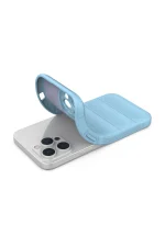 Newface iPhone 15 Pro Kılıf Optimum Silikon - Sky Blue - Görsel 4