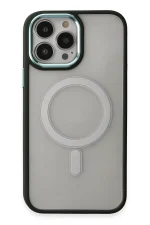 Newface iPhone 15 Pro Kılıf Room Magneticsafe Silikon - Köknar Yeşili - Görsel 2