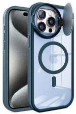 Newface iPhone 15 Pro Kılıf Teleskop Lens Magsafe Silikon Kapak - Lacivert - Görsel 2