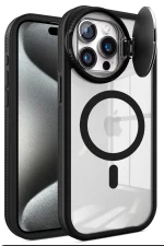 Newface iPhone 15 Pro Kılıf Teleskop Lens Magsafe Silikon Kapak - Siyah - Görsel 2