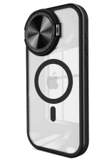 Newface iPhone 15 Pro Kılıf Teleskop Lens Magsafe Silikon Kapak - Siyah