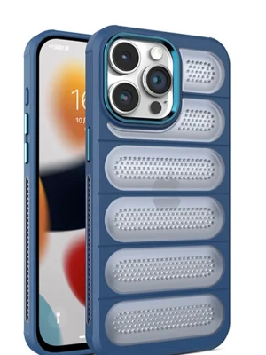 Newface iPhone 15 Pro Max Kılıf Airmax Silikon Kapak - Lacivert