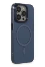 Newface iPhone 15 Pro Max Kılıf Anka PC Magneticsafe Sert Metal Kapak - Lacivert - Görsel 2