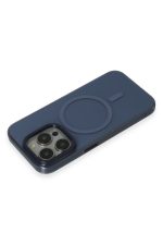 Newface iPhone 15 Pro Max Kılıf Anka PC Magneticsafe Sert Metal Kapak - Lacivert - Görsel 3
