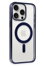 Newface iPhone 15 Pro Max Kılıf Erozi Magsafe Kapak - Lacivert - Görsel 3