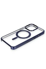 Newface iPhone 15 Pro Max Kılıf Erozi Magsafe Kapak - Lacivert - Görsel 4