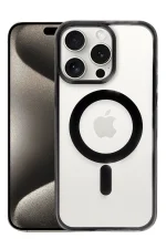 Newface iPhone 15 Pro Max Kılıf Erozi Magsafe Kapak - Siyah