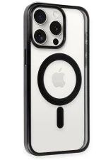 Newface iPhone 15 Pro Max Kılıf Erozi Magsafe Kapak - Siyah - Görsel 3