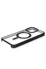 Newface iPhone 15 Pro Max Kılıf Erozi Magsafe Kapak - Siyah - Görsel 4