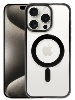 Newface iPhone 15 Pro Max Kılıf Erozi Magsafe Kapak - Siyah