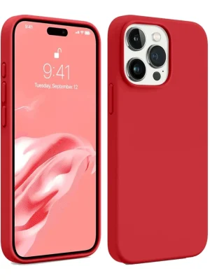 Newface iPhone 15 Pro Max Kılıf First Silikon - Kırmızı