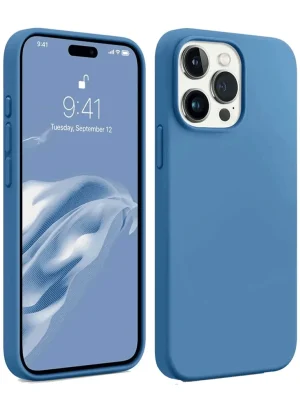 Newface iPhone 15 Pro Max Kılıf First Silikon - Mavi