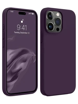 Newface iPhone 15 Pro Max Kılıf First Silikon - Mürdüm