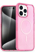 Newface iPhone 15 Pro Max Kılıf Glow Magsafe Kapak - Pembe