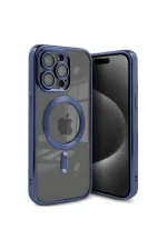 Newface iPhone 15 Pro Max Kılıf Kross Magneticsafe Kapak - Lacivert